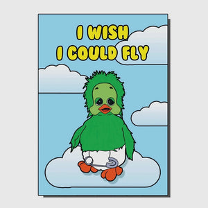 “I Wish I Could Fly” Greetings Card
