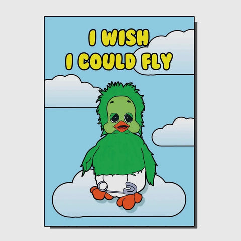 “I Wish I Could Fly” Greetings Card