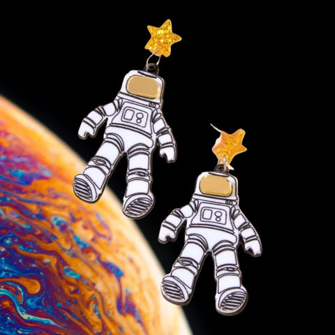 Space Man Earrings