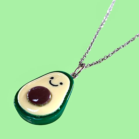 Happy Avocado Pendant Necklace