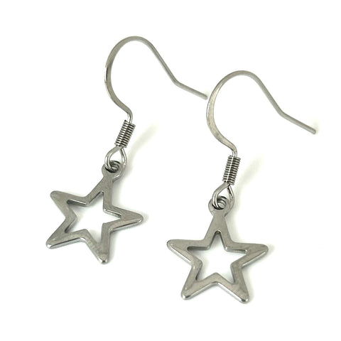 Hollow Star Stainess Steel Earrings